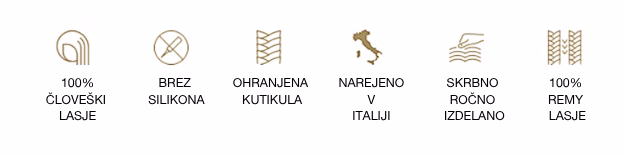 Seiseta naravni lasni podaljški