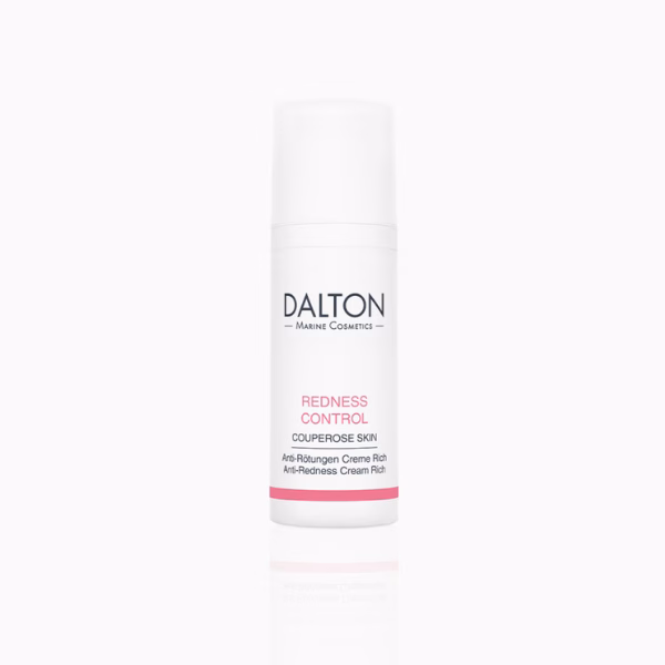 Dalton Redness Control Anti-Redness Cream Rich je bogata krema za obraz z visokim deležem lipidov za kožo, nagnjeno k rdečici, kuperozi in rozacei.