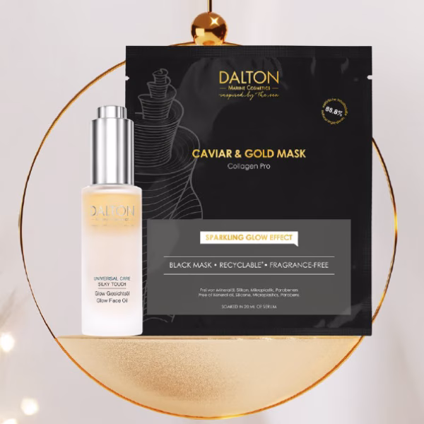 Dalton Time to Shine je popolni duo za sijočo kožo, po kateri ste vedno hrepeneli v elegantni torbici iz kraljevsko modrega žameta.