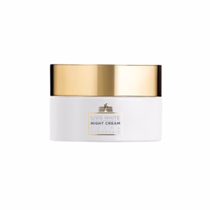 Nočna posvetlitvena krema Livis White Night Cream z hranljivimi lastnostmi.